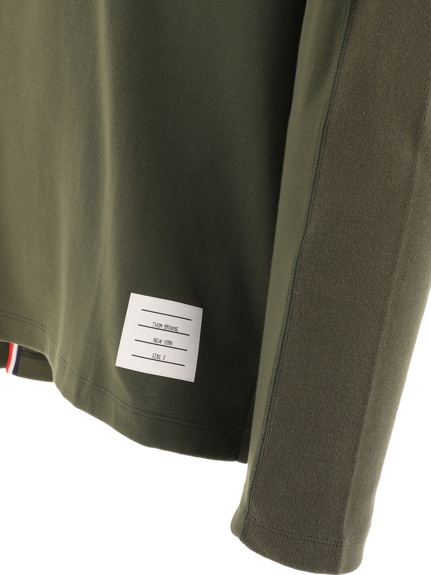 THOM BROWNE Green 4-Bar jersey t-shirt